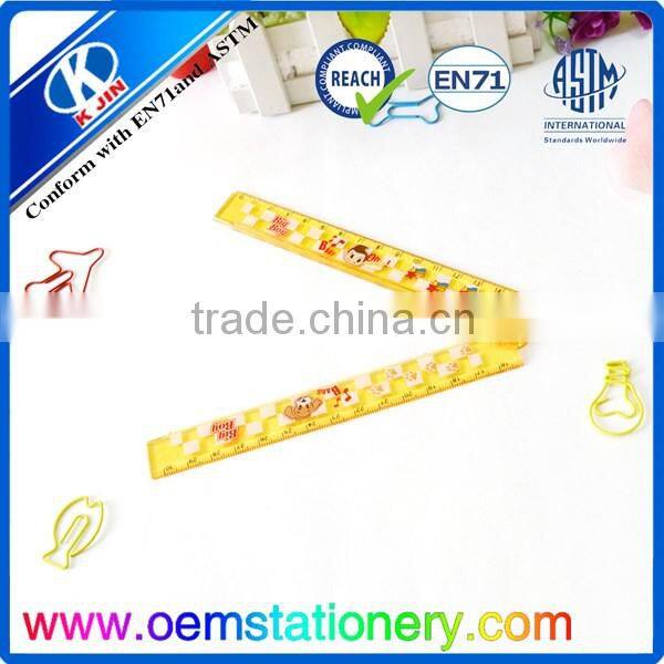 Factory direct sale 30cm flexible foldable scale ruler with AAA quality