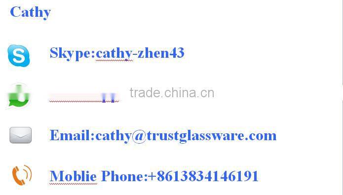 Personalized hot sell glass tumbler thread shaped clear drinking glass