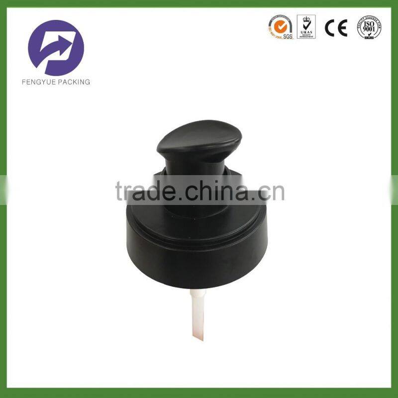 Black plastic 20/410 lotion pump with black cap