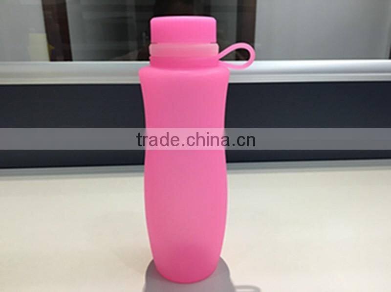500ml & 750ml foldable water bottle, 2016 new products silicone water bottle