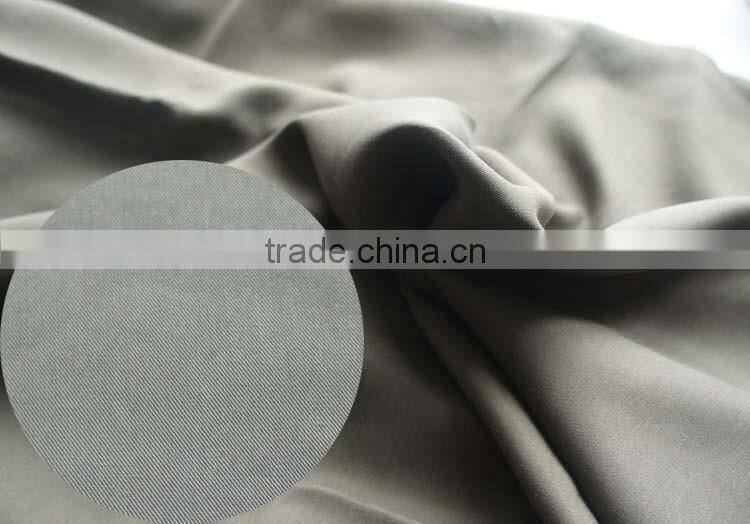 tencel linen woven fabrics plain dyed flax blended fabric dust coat cloth