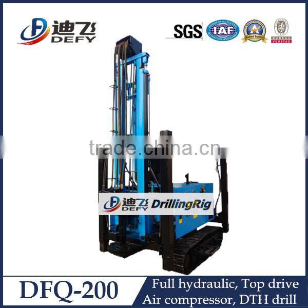 Portable drilling rig machine DFQ-200 hydraulic used water well drilling machine for sale