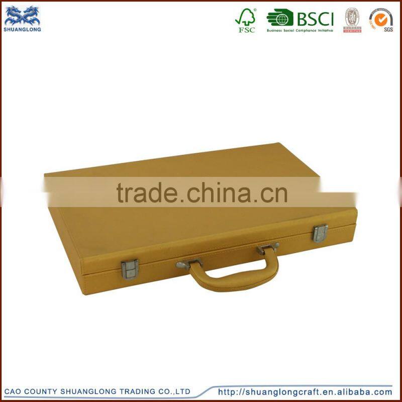 2016 Custom new product wooden wine box with leather handle