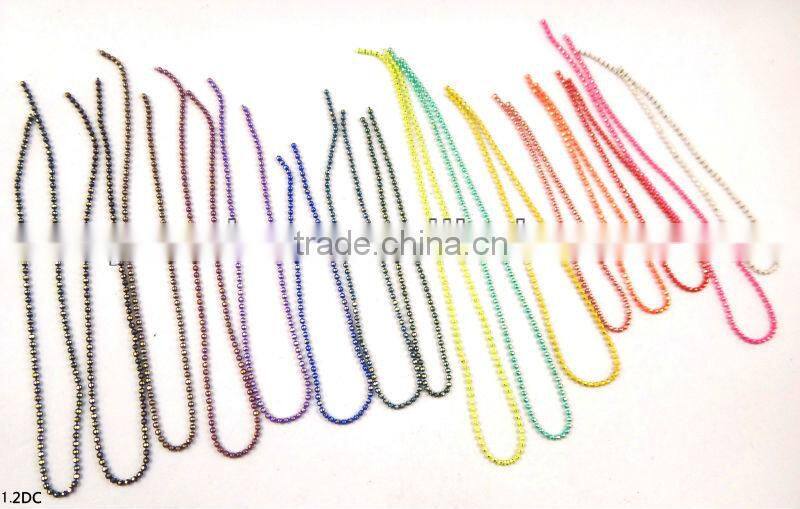 Colourful Brass Ball Chain