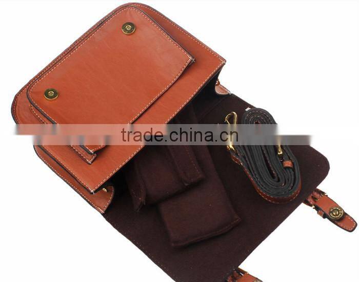 Factory high quality classic stylish leather Camera Bag in Dongguan