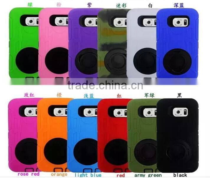 Hybrid Heavy Duty Ring Holder Protective Case For Samsung Galaxy S6 Cover