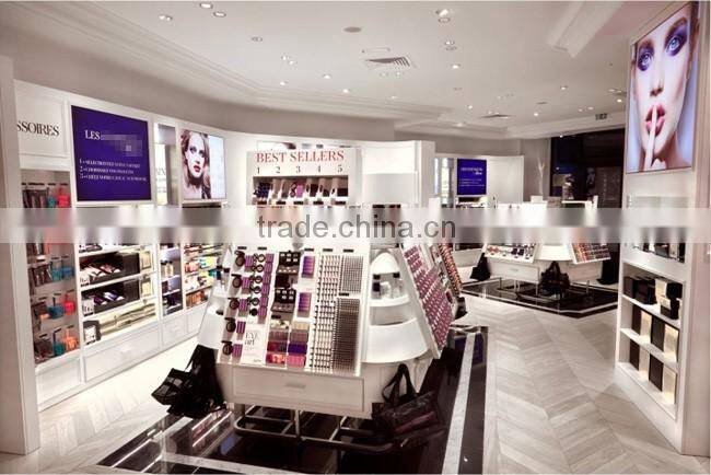 shopping mall lighting cosmetic display cabinet and showcase