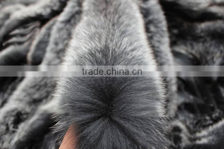 Natural Color Silver Fox Trimming / Silver Fox For Collar / Fox Fur Trim