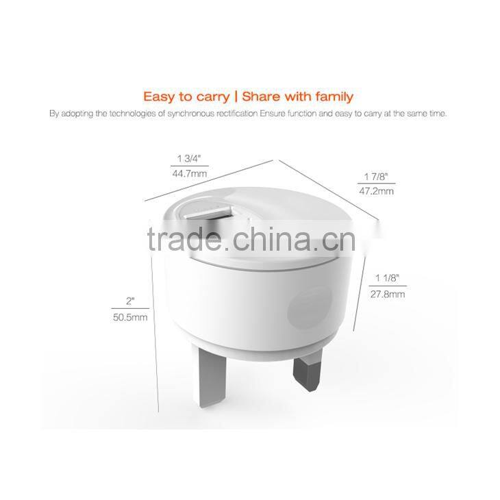 Wholesale Universal Portable 5V 2.1A 2 USB Ports UK Type Mobile Phone Charger