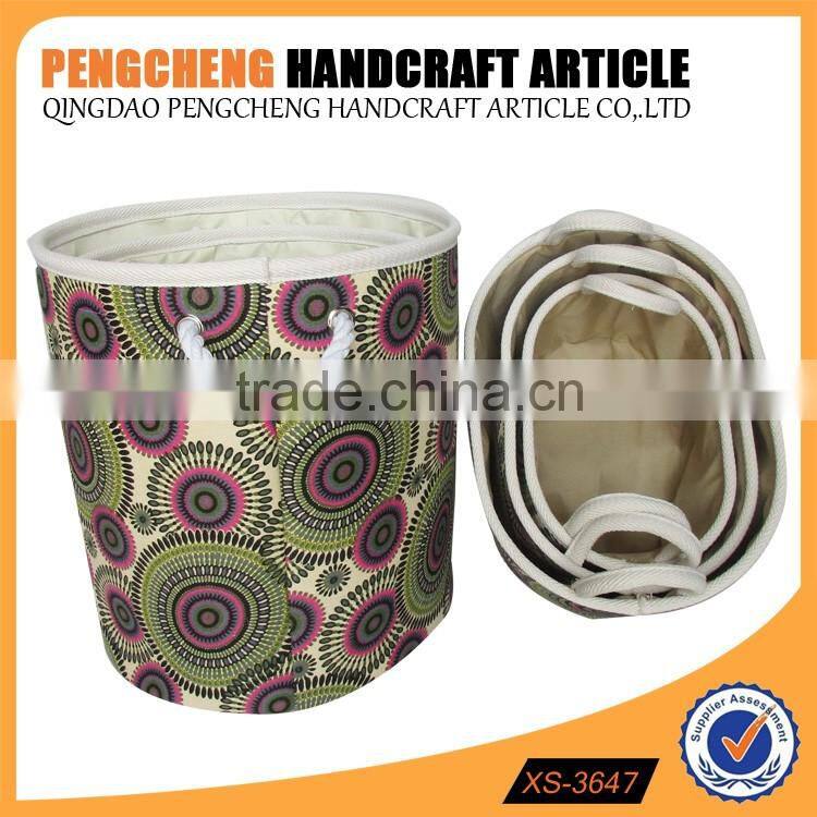 Round storage box set of five