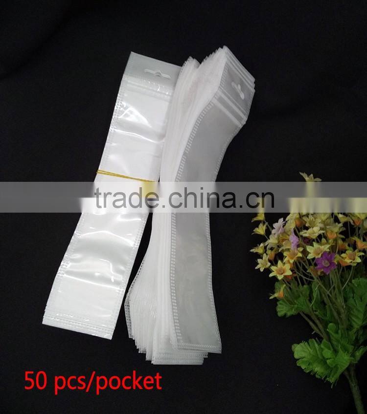 white plastic bag nylon cotton zipper pouch
