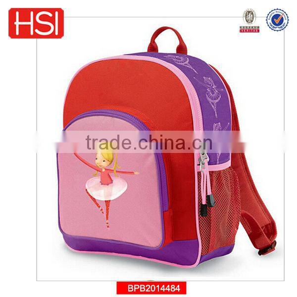 stationery polyester printing doll cartoon design kids school bag