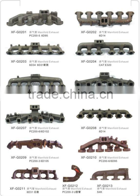 old model Manifold Exhaust 6D31 for Excavator engine parts