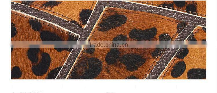 fahsion fur leather wallet in animal pattern