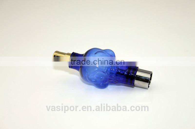 colorful wax glass skull vaporizer atomzier china wholesale !
