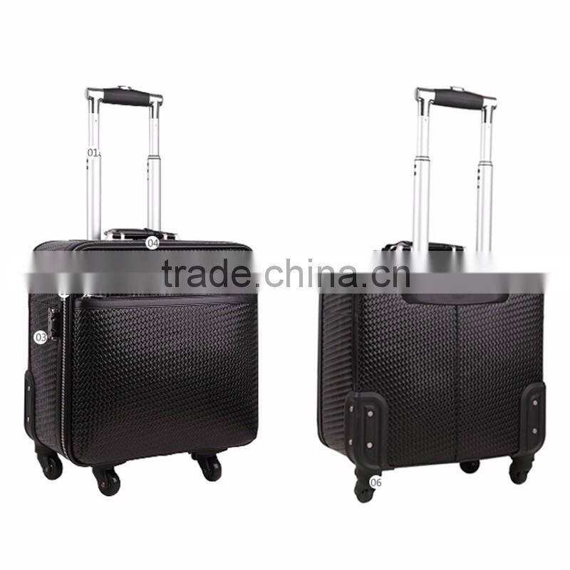 Leather Luggage Bag Carry -on PU Leather Bag Trolley With TSA Lock