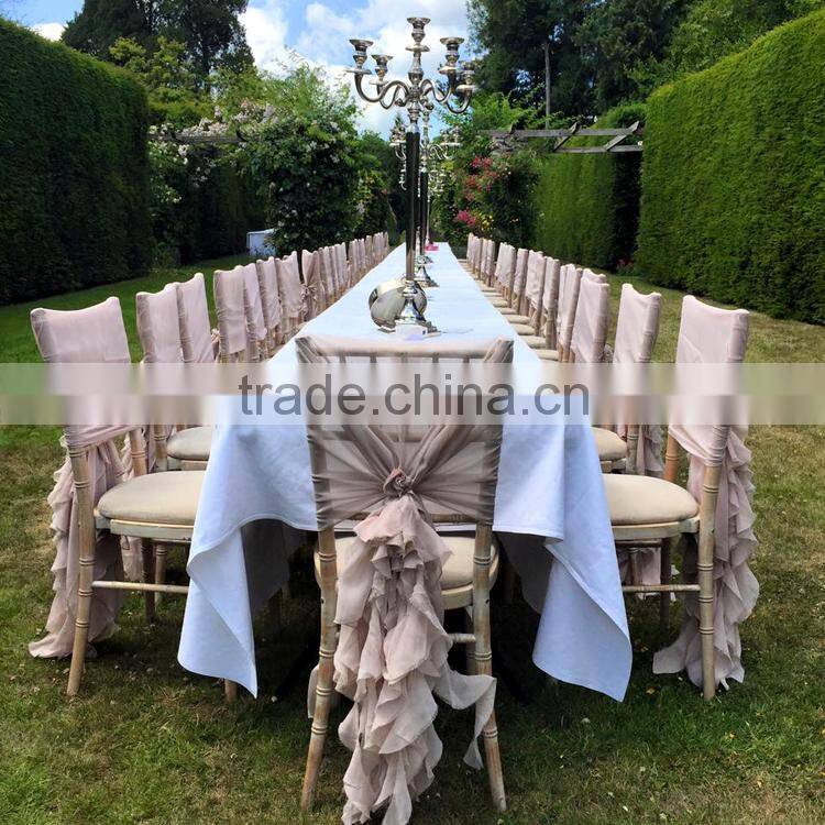 Discount New Design Wholesale Curly Willow Wedding Chair Cover Sash with Hood