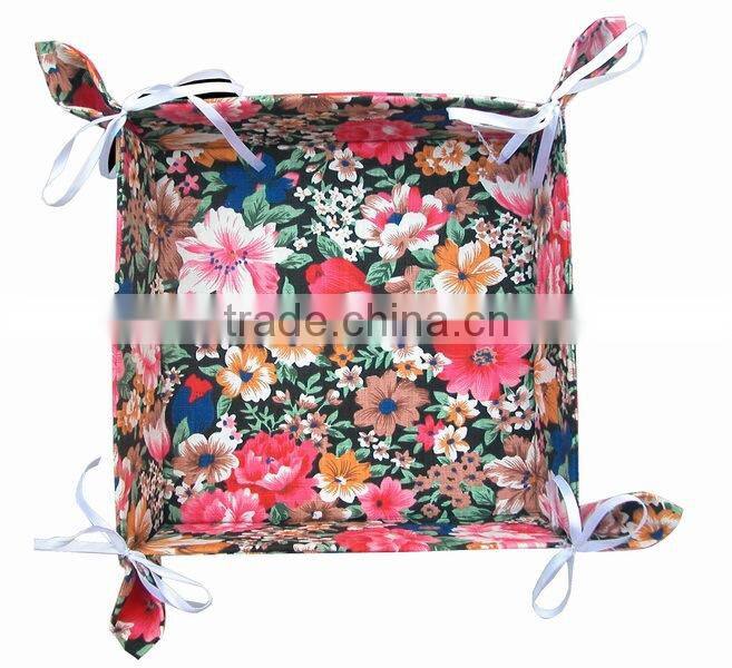 customized Logo promotional cotton folding basket