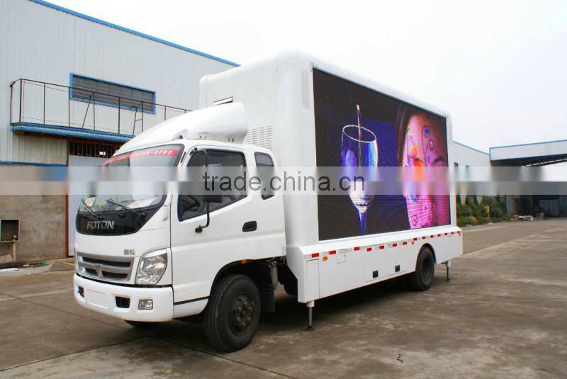 full color p8 outdoor three sides truck led display board