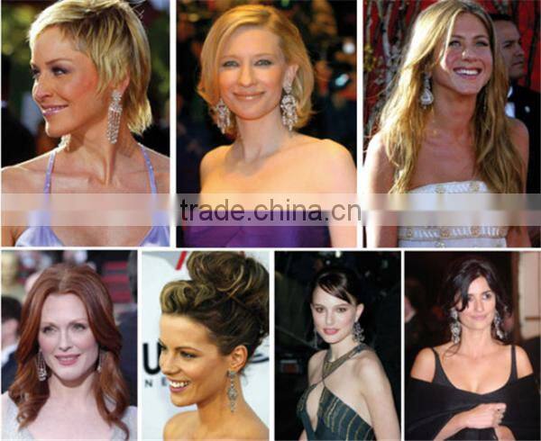 Oval Borders Alloy Earrings Set In Pearl Stud Earrings