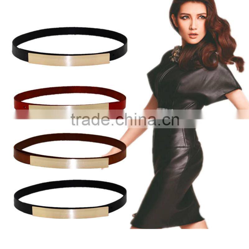 Hot sale woman's genuine cowhide leather belt