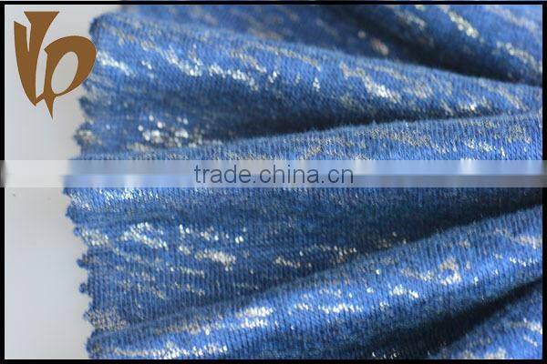 silver stamp 100% linen knitted fabric for fashion dresses