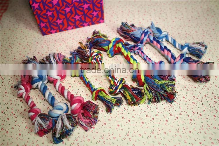 Double knot cotton rope for pet toy