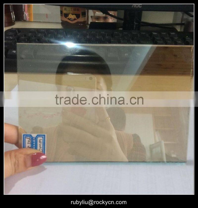 sell 4mm 6mm 5mm light grey reflective glass sheet for building