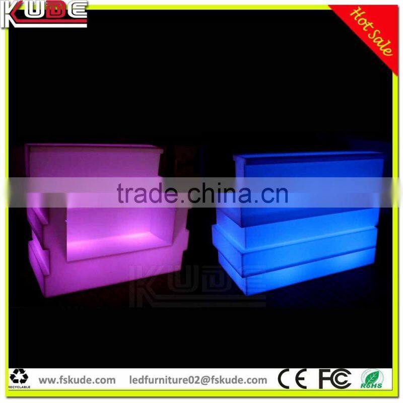 2016 commercial illuminated led bar counter with remote control