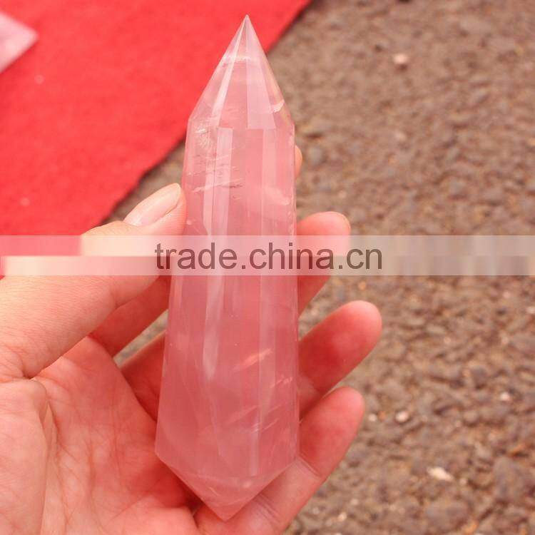 Rose Quartz 24-Faceted Vogel Pencil Points
