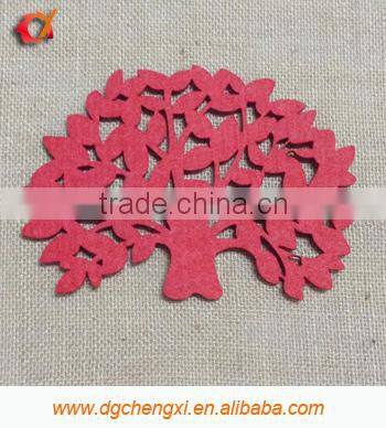 2014 felt insulated plate mat with banyan shape for household table decoration