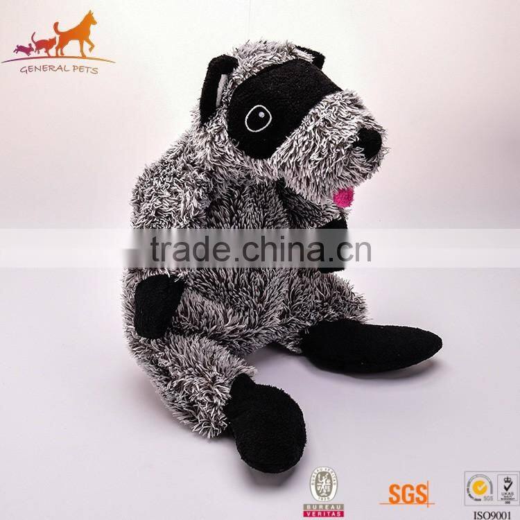 Plush China No Stuffing Raccoon Soft Plush Dog Toys Import Manufacturer