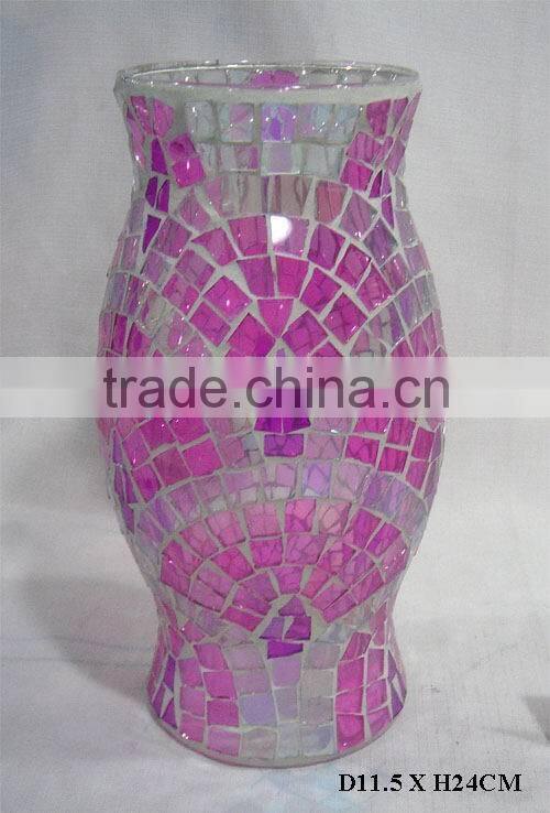 mosaic glass vases for home decro