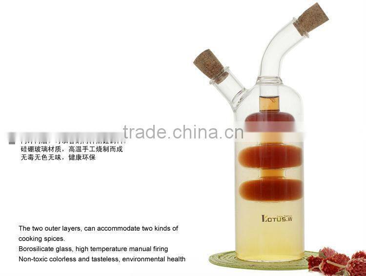 Elegant design glass oil& vinegar bottle