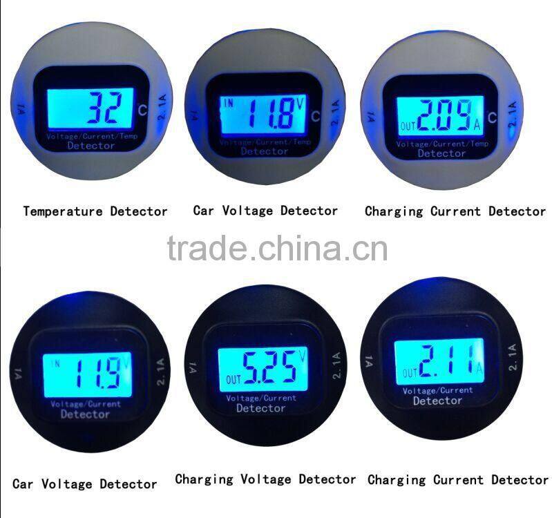 Hot sale Digital Voltage Temperature Monitor Tester Multimeter Car charger 12V/24V Power Temp Volt Testing Gauge
