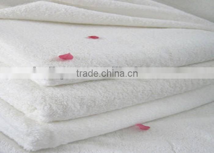 100% Cotton Plain White 16 Single Yarn Hotel white Towel