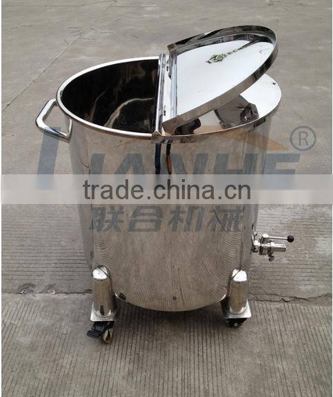 movable Stainless steel storage tank with open cover