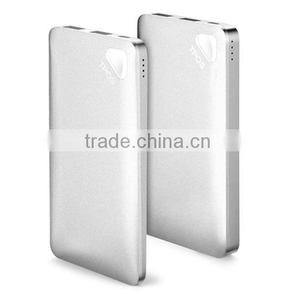 Hot selling Shenzhen 2 usb port smart charge travel charger 5000mAh Power bank with Li-Polymer battery