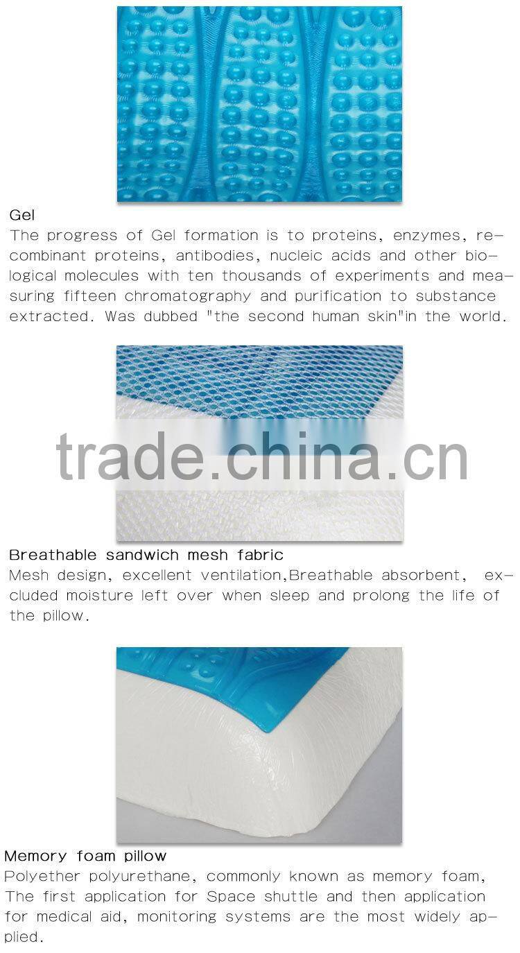 Memory Foam Pillow with Cooling Gel - #1 Most Comfortable Pillow on Alibaba With a Washable Pillow Case Firm Pillow