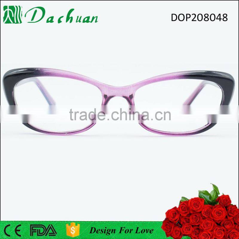 Cellulose fake acetate cat eye shape USD 1 cheap optical eyeglasses frames