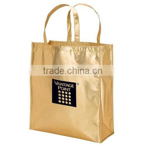 promtional stylish metallic non-woven shopping bags