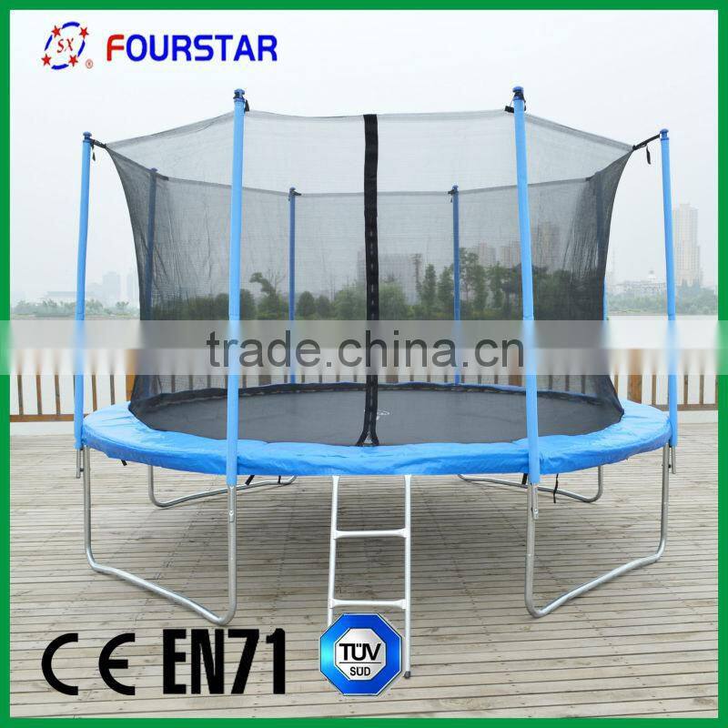 Trampoline, 13FT Cheap Trampoline with Inner Safety Net for Outdoor Bungee Jumping