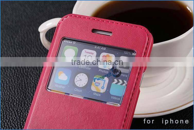 popular mobile accessories and mobile phone cases factory in china and new arrival leather case for iphone6