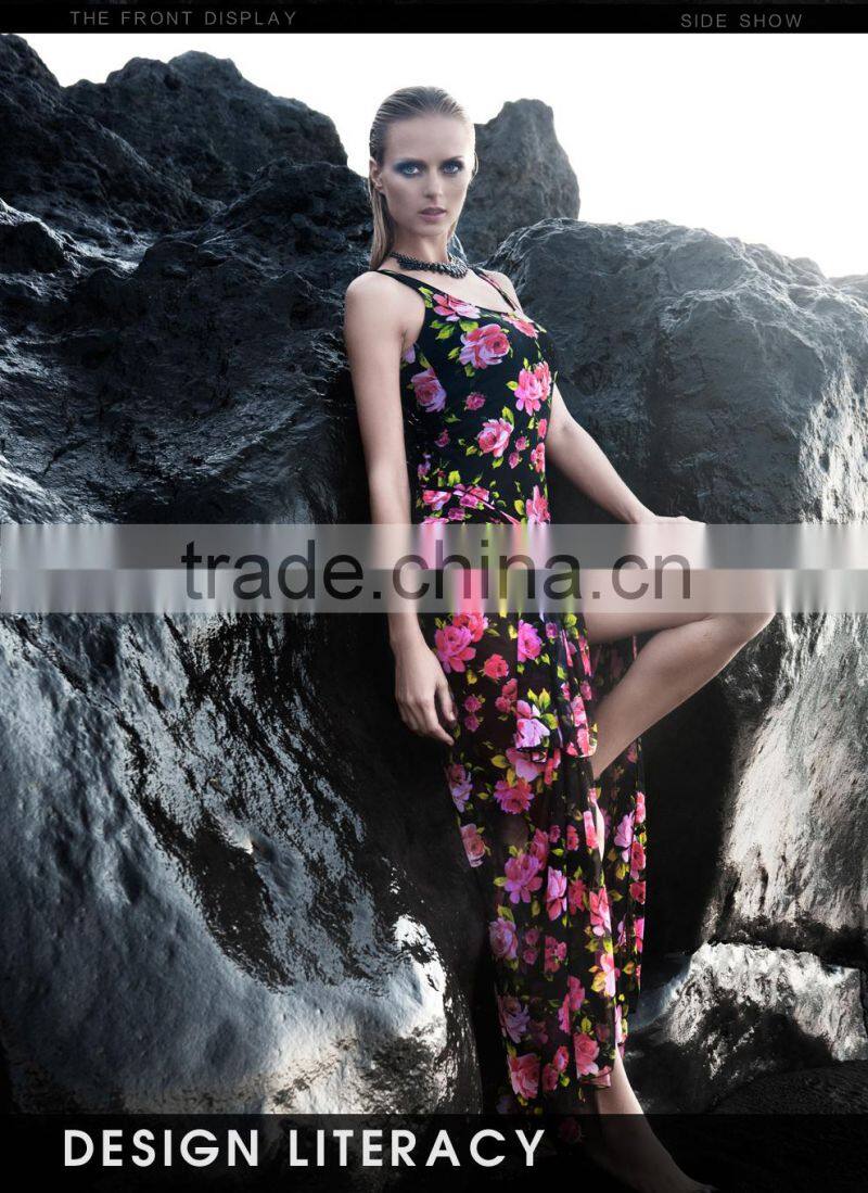 Balneaire Queen 2016 new arrival women floral print beach cover ups