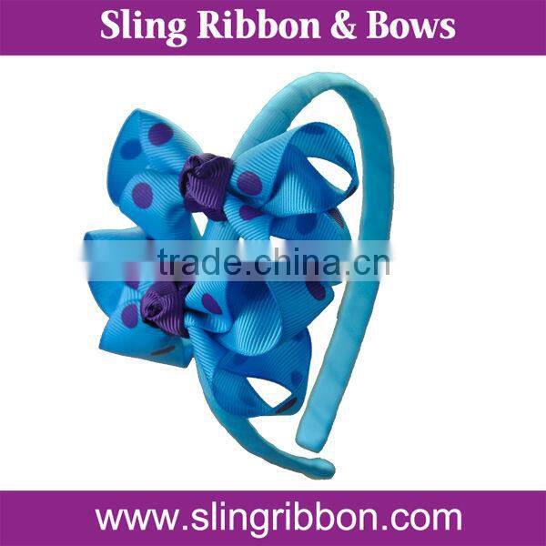 Polka Dot Grosgrain Ribbon Hair Accessories Headband