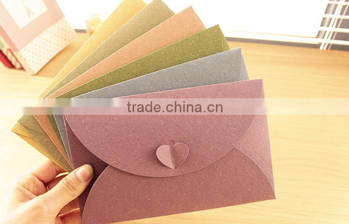 orange olour Envelopes for Greeting wedding Card with button butterfry