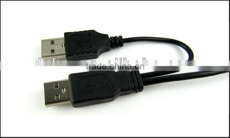 New Black USB 2.0 For 2.5" HDD to SATA 7+15 Pin 22Pin Adapter Cable