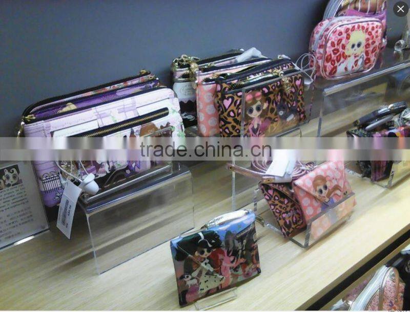 2016 hot sale acrylic bag/wallet display stand