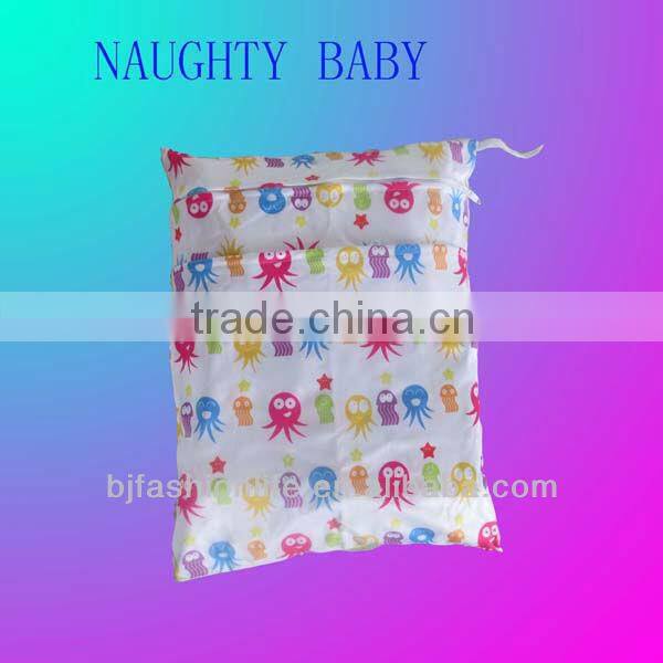 One or two pocket waterproof cloth diaper zipper wetbag waterproof travel nappy diaper bag