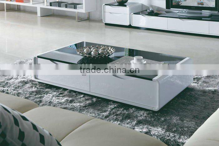 Black and white functional high glossy TV STAND 1606